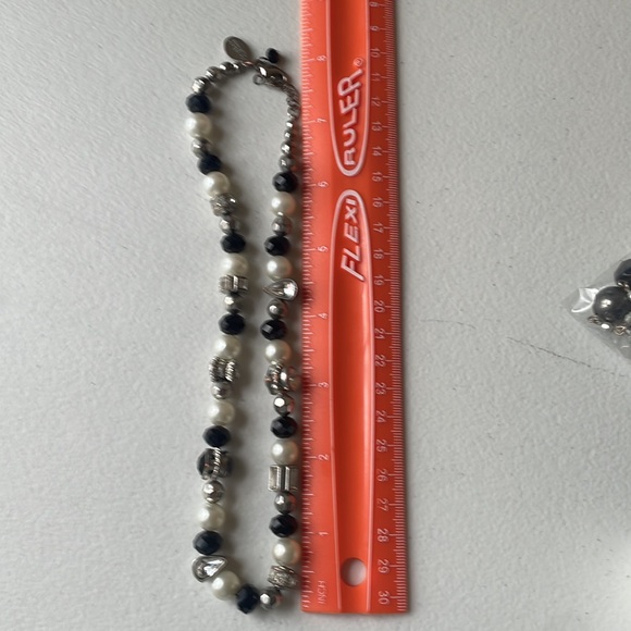White House Black Market Pearl rhinestone necklace - Picture 3 of 3
